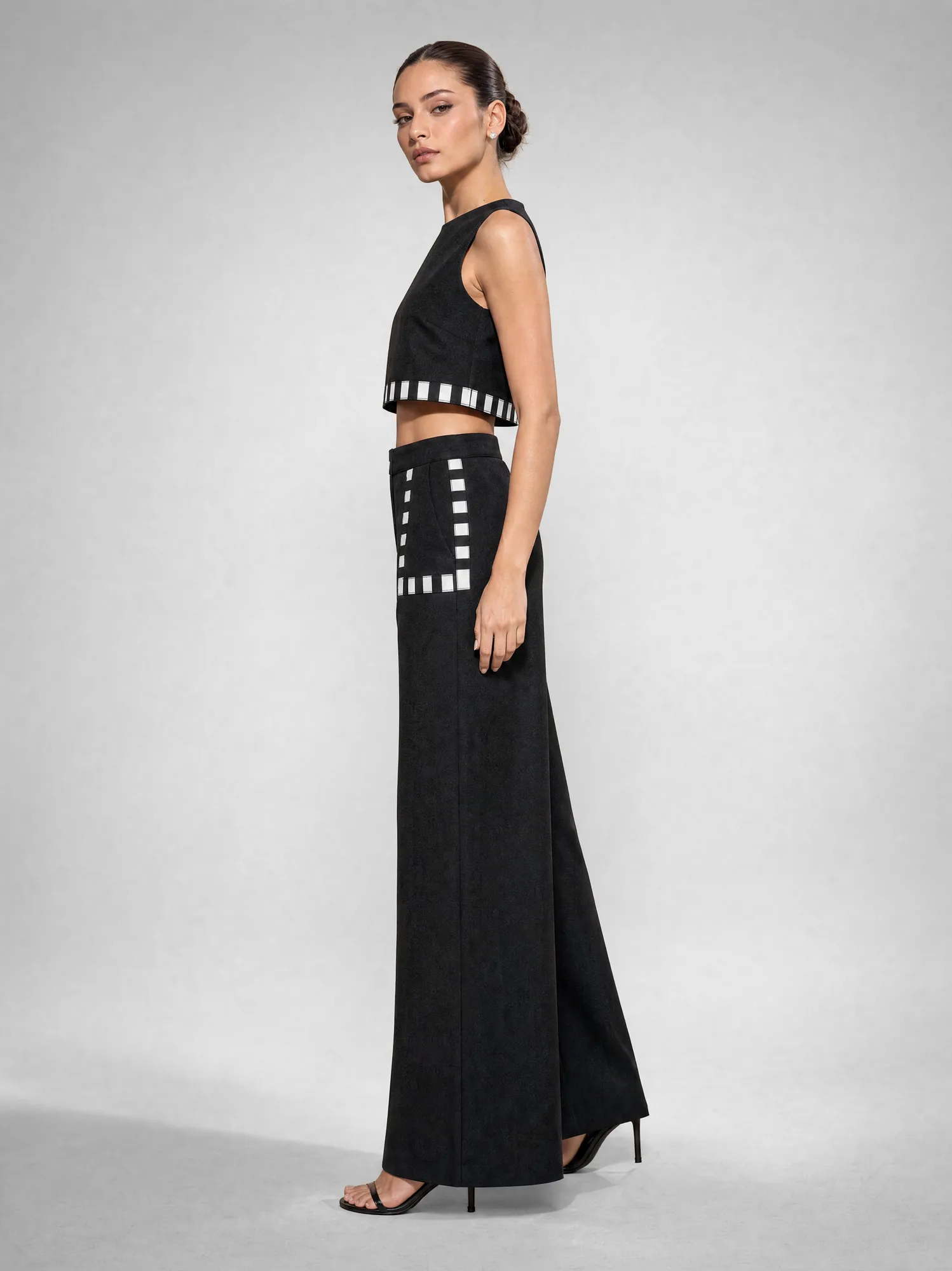 Monochrome Checkerboard Trim Co-ord - view 3