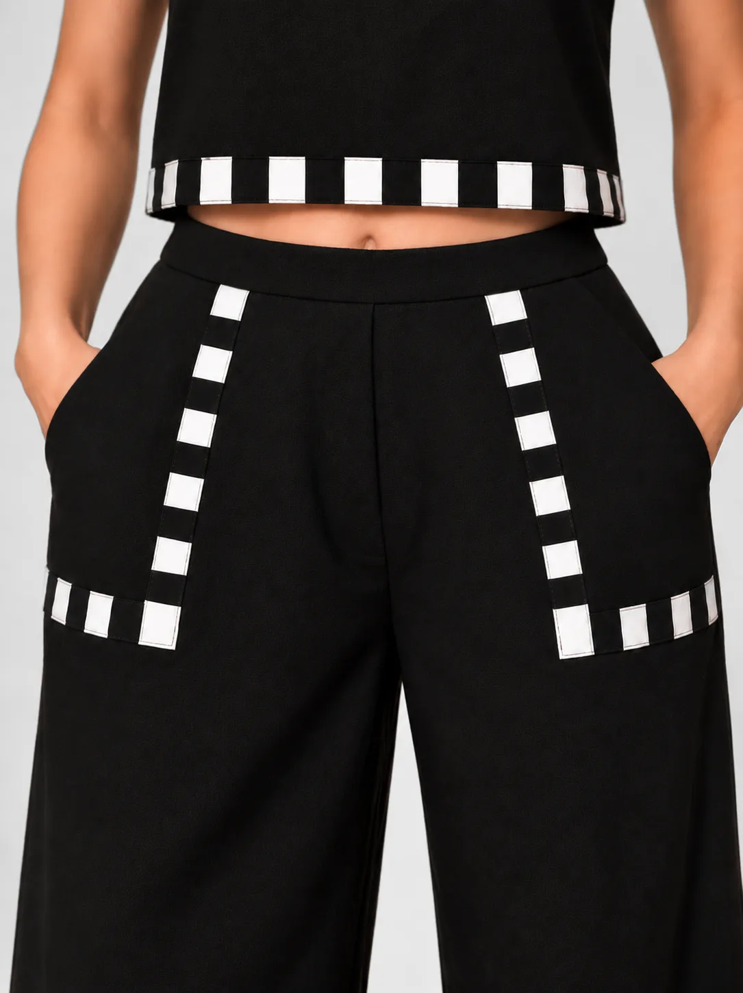 Monochrome Checkerboard Trim Co-ord - view 7