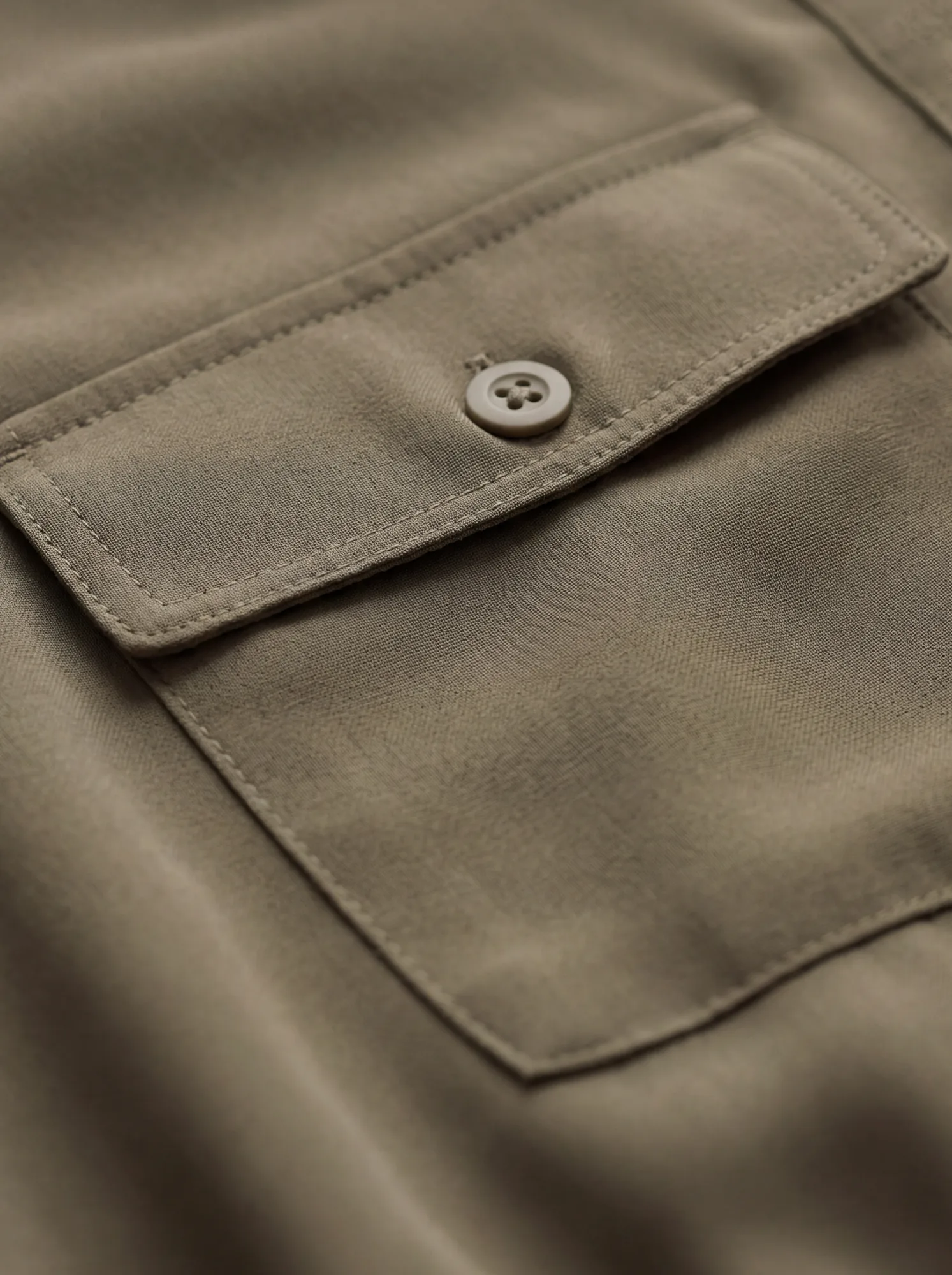 Olive Utility Belted Midi Dress - view 6